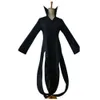 Cosplay Cosplay Anime One Punch Man Saitama Tm Senritsu No Tatsumaki Costume Halloween japonais robe noire perruque combinaison tenues Costume