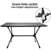 Camp Furniture Folding Camping Table Portable Ultralight Aluminum Compact Roll Up Picnic For Outdoor