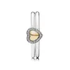 Róża rumieńca romantyczna puzzle z złotej puzzli Zestaw upominkowy Pierścienie z kryształową 925 srebrną pierścień DIY Europe Biżuteria 320c