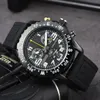 Лучшие роскошные мужские часы Кварцевые часы Endurance Pro Avenger с хронографом 44 мм, несколько цветов, резиновые мужские часы, стекло, высокое качество