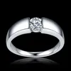 Echte 925 Sterling Silber Hochzeit Diamant Moissanit Ringe für Frauen Männer Silber Verlobung Liebe Schmuck Ganze Größe6 7 8 9 10 11266V