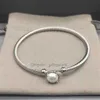 Pearl Bracelet Cable Prong Dy Ins Love Bangle S 3MM Fashion Designer Simple Series Bracelets Gold Setting White Women Inlaid Sier Jewelry Jewellery