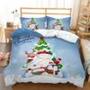 Conjuntos de cama Conjunto de Natal Linho Capa de Duveta Crianças Quilt Covers Cartoon Consolador Fronha 200x200cm Decoração Quarto Têxtil 231017