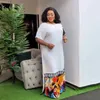 Ethnic Clothing African Dress For Women Print Patchwork Robes Africa Summer Fashion Streetwear Maxi Abaya Vestidos