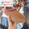 Crianças da criança tasman chinelos designer tazz sapatos de bebê pele castanha slides pele carneiro shearling ultra mini bota inverno mulas deslizamento-on