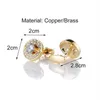 Boutons de manchette de luxe en or pour hommes avec cristal de mariage chemise française boutons de manchette boutons de manches accessoires de bijoux pour hommes Design Cuffs253s