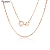 Pendant Necklaces VOJEFEN 18 K Real Gold Necklace Dainty Original AU750 O Chains Link Beautiful Jewelry For Women Men Yellow Rose Choker 231017