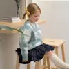 Pullover Girls Knitted Jacket 23 Autumn Winter PS Girl's Sweater Baby Warm Top 2-12 Years Old Children's Clothes Reversible Jacket 231017