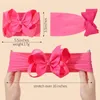 Haarschmuck 1PCS Born Wide Nylon Turban Big Bows Stirnband Kleinkind Kopfbänder elastisches Band Kinder Baby Kopfbedeckung Mädchen