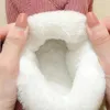 Slippers Plush Cotton Winter Female Closed Back Fluffy Fur Slides Warm Simple Thick Sole Nonslip Home Indoor Flats Shoes 231017