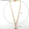 Anhänger Halsketten Mode Bohemian Tribal Schmuck 6mm Glas Kristall Perlen Link