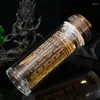 Wasserflaschen 300 ml Buddhistische Sutras Tasse Glas Tragbare Tee Doppelschicht Wärmeisolierung mit Deckel Schriftkultur