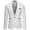 Hommes Costumes Blazers Printemps Automne Slim Simple Boutonnage Blazer Jeunes Mode Casual Robe De Soirée De Mariage Manteau Solide Formel Costume D'affaires Veste 231016