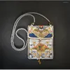 Jewelry Pouches Hanfu Handbag Double Embroidered Bag Purse Retro Chinese Style Fairy Pearl Chain Square Daily Versatile259W