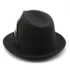 Berets Felt Flat Top Chapéu Fedora para Homens Adulto Performances de Palco Tema Festa Cap Oktoberfest Dress Up Traje Panamá