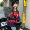 Women's Knits Tees Plus Size 3XL Women's Sweater Stripe Letter Sweaters Women Casual Tops Harajuku Pullover Winter Vintage Jumper Pull Streetwear 231017