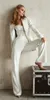 Basic Casual Dresses Women Wedding Tuxedos 3 Pieces Sets Beading Office Lady Blazer Suits Female High Waist Pants 231017