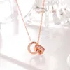 Anhänger Halsketten Römische Ziffern Edelstahl Zirkon Halskette Für Frauen Schmuck