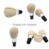 Beige Leather Manual Gear Shift Knob för Voo S60 V60 S80 V70 XC70 XC60 Spakskifter Handbollhuvudpenna