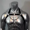 Bras Sets Fetish Men Sexual Chest Leather Harness Belts Adjustable BDSM Gay Body Bondage Strap Rave Clothing For Adult Sex2982