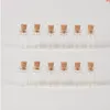 Mini Clear Amber Glass -flaskor med Cork Tome Inions Burs Decoration Crafts 100st Good Qty Nuqtn