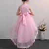 Girl's Dresses Design Kids Dress For 4-12 Girls Wedding Party Tailing Tulle Elegant Princess Sleeveless Children's Dresses TW1703 231016