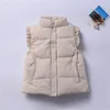 Colete moda calor bebê meninas puffer colete plissado manga leve criança colete pato branco para baixo crianças outerwear 2-10 anos 231016