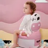 Assento cobre 1 pcs crianças toalete mictório desenhos animados vacas design portátil assento de toalete com capa criança crianças assento de treinamento potty 231016