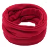 Scarves Unisex Winter Men Women Warm Knitted Ring Thick Elastic Knit Mufflers Children Neck Warmer Boys Girl Cotton Scarf