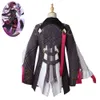 Gioco Cosplay Honkai Star Rail Kafka Costume Cosplay Scarpe per parrucche Anime Donna sexy Ricamo Striscia scura Uniforme Vestito Abito di Hallowen