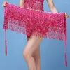 Stage Wear Layers Wave Hip Scarf Women Belly Dance Performance Costume Shine Sparkle Fringe Sequin Mini Skirt Wrap Belt Colorful Gold