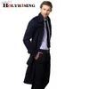 Mélanges de laine pour hommes Holyrising Trench Coat hommes décontracté Masculino pardessus mince Long manteau simple bouton coupe-vent taille confortable S-9XL 18360-5L231017