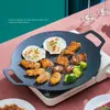 GIANXI – poêle à gril ronde antiadhésive coréenne, accessoires d'outils de Barbecue, plaque de Barbecue en plein air voyage Camping friture 231017