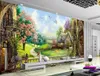 Tapety niestandardowe Mural 3d Po Tapeta Europejski obraz oleju wiejskie Dom Big Tree Landscape w salonie dla ścian 3 D