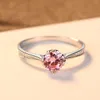 S925 Silver Inlaid Pink Diamond Ring Charm Women Zircon High Grade Ring Jewelry for Women Wedding Party Engagement Valentine's Day Christmas Anniversary Gift SPC