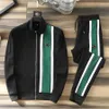 Herrkvinnor Autumn Tracksuits Triangle Stripe Track Suit Coats Man Designers Jackor Suits Pants Sweatshirts Sportswear212e