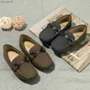 Athlétique en plein air printemps été nouveaux enfants chaussures garçon fille chaussures habillées respirant marron décontracté enfants garçons filles chaussures en cuir plat mocassinsL231017