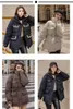 Damskie okopy płaszcze zimowe kurtka vintage parkas moda turtlenecks snowsit długie rękaw koreańskie ubranie żeńskie luźne 2023
