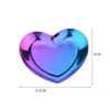 Love Heart Shape Rainbow Stainless Steel Plates Plating Trays Kitchen Dinnerware Food Snack Fruit Cake Chicken Jewelry Rings Earrings Necklace Metal Storage Dish