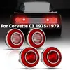 أضواء ذيل السيارة 4pcs/مجموعة LED LED LED Light الضوء الخلفي ضوء الفرامل الخلفية ل Corvette C3 1975-1979 (بدون لمبات) Q231017