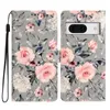 3D Leather Wallet Case For Google Pixel 8 Pro 7 7A Sony Xperia 10 V 2023 5V Moto G54 G14 G73 G53 G13 Flower Butterfly Marble Heart Skull Holder Flip Cover Kickstand Pouch