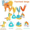 Mobiles# Autostoelspeelgoed Baby Kleur Olifant Kinderwagen Stretch Spiraal Activiteit Baby Hangend Speelgoed voor Wieg Mobiel Pasgeboren Zintuiglijk Speelgoed Geschenken Q231017