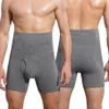 Underbyxor est män kropp shaper midje tränare bantning boxare shorts höga formade modellering trosor trosor sträcker underkläder254w