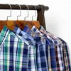 Casual overhemden voor heren, katoen, geruite heren, herfst, lente, klassieke mode, gecontroleerd, zachte herenkleding, zakelijk