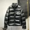 Luxury Brand Puffer Jacket Metal Badge Mens Down Jackets Outerwear Thickening Warm Winter Coat209B