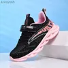 Atletische Outdoor Nieuwe Meisjes Sneakers Roze Schoenen Voor Kinderen Hardlopen Sportschool Schoen Grote Kinderen Ademende Flats 5 ~ 12 Jaar Roze/WitL231017