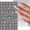 Stickers Decals Nail Art 3d Snoep Kleuren Kleine Bloemblaadjes Bloemen Daisy Bloemen Terug Lijm Decoratie Voor Tips Schoonheid 231017