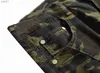 Jeans voor heren 2022 Mode Militaire heren Camouflage Jeans Slanke Trend Hip Hop Recht Legergroen Zak Cargo Denim Jeugd Merk BroekL231017