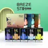 breze stiik BOX pro e cigarette maille bobine vapes 5000 bouffées rechargeable jetable vape pod pré-rempli 12 ml cartouche e-cigarettes vaporisateur stylo original