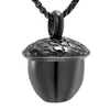 Chains ACORN Cremation Necklace For Human Pet Animal Ashes Stainless Steel Memorial Urn Keepsake Pendant Jewelry Women Kid240e
